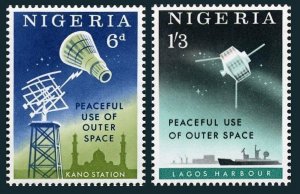Nigeria 143-144 two sets, MNH. Mi 134-135. Peaceful use of Outer Space, 1963.