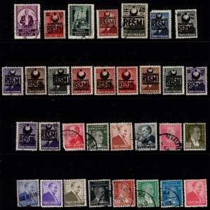 Turkey Accumulation Tax Stamps and Others Mixed Condition 32 Stamps