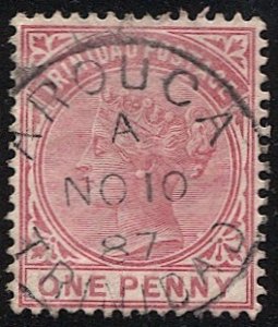 TRINIDAD 1883  Sc 69  1d  Used, Scarce AROUCA postmark/cancel