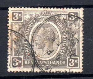 Kenya & Uganda 1922-27 3/- black fine used SG90A WS19021