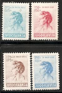 Yugoslavia B 48-51 Mint OG 1936 Queen Mother Marie