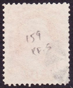 Scott 159, XF-Superb Used, 6c Lincoln, Wrinkles, PP at Left, Light Corner Crease