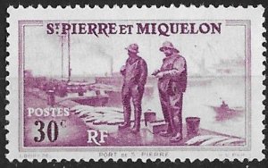 St. Pierre Miquelon # 180   Fishermen - 30c  1938  (1)  Unused VF