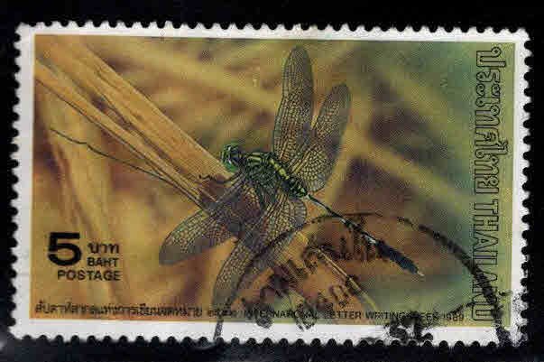 THAILAND Scott 1324 Used Dragonfly stamp