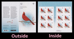 Canada 3365a Christmas Holiday Birds Cardinal P booklet 12 MNH 2022