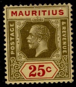 MAURITIUS  194a  SINGLE  25¢  MINT  VERY LIGHT HINGE  SHERWOOD STAMP