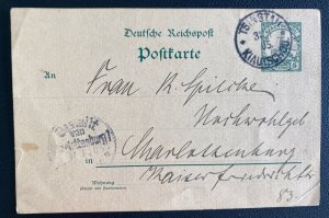 1905 Tsingtao China German Post Office Stationery Postcard Cover To Germany