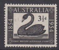 Australia sc#274 1954 3-1/2p W. Aust. Stamps used