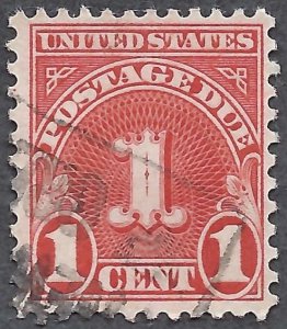 United States #J80 1¢ Postage Due (1931). Carmine. Perf. 11x10-1/2. VF. Used.