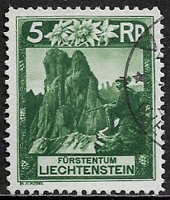 Liechtenstein #95 Used Stamp - Chamois Hunter