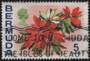 Bermuda 259 (used) 5c poinsettia (1970)