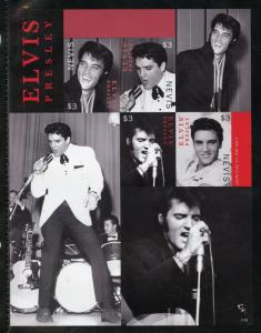 NEVIS  ELVIS PRESLEY IMPERFORATE SHEET IV MINT NH