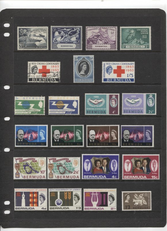 STAMP STATION PERTH Bermuda #Selection of Common Design Sets MH/Used CV$25.00