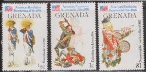 GRENADA Scott # 716-18 MNH - American Revolution