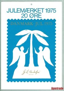 Denmark. Christmas Seal.1975.1 Post Office,Display,Advertising Sign.H.C.Andersen