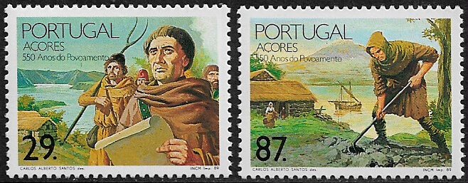 Portugal, Azores #383-4 MNH Set - Settlements