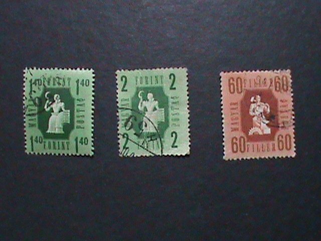 ​HUNGARY-1946 OVER 76 YEARS-VERY OLD- INDUSTRY & AGRICULTURE USE STAMPS VF