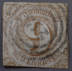 Thurn & Taxis #55 VG Concentric Circle Cancel w/ Numeral