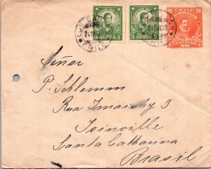 SCHALLSTAMPS CHILE 1930 POSTAL HISTORY UPRATED STATIONERY COVER ADDR CAN SAUCES