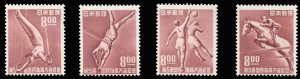 Japan #505-508 Cat$160, 1950 5th Athletic Meet, set of four, never hinged