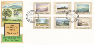 New Zealand # 912-917, Heritage Issue - The Land Paintings, First Day Cover