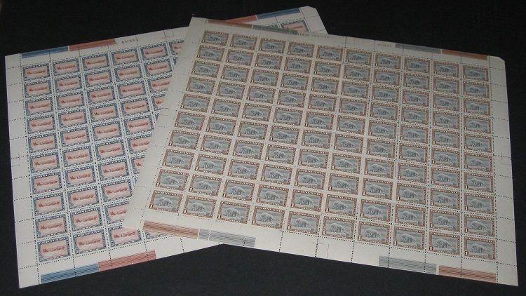 GREENLAND #10-18, Complete set of 9 in Full Sheets of 100, og, NH, VF Scott $55K