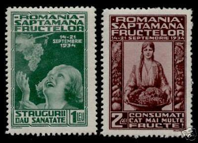 Romania 440-1 MNH Fruit Week, Child & Grapes, Woman