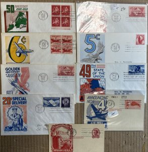 BIG LOT FIRST DAY COVERS 129 DIFF CACHET CRAFT ALL KEN BOLL COLOR FDCs 1946/1965