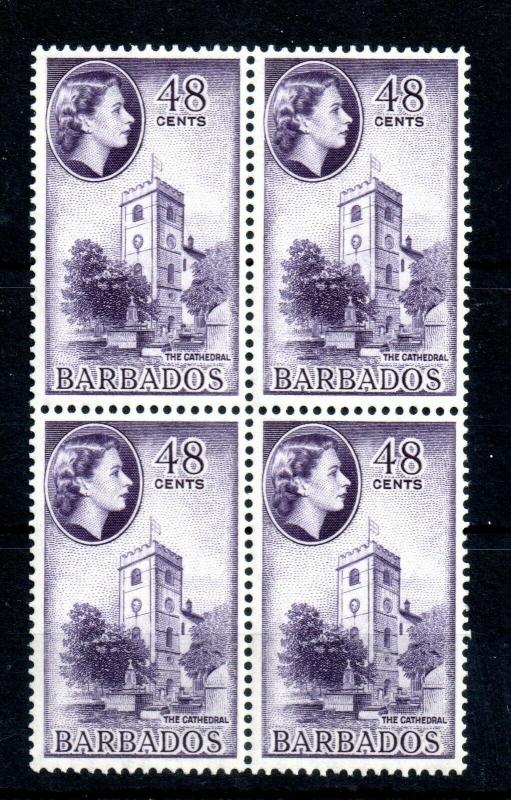 Barbados QEII 1956 48c MNH block SG#298 WS13510