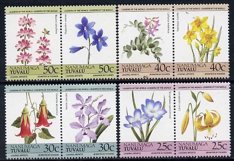 Tuvalu - Nanumaga 1985 Flowers (Leaders of the World) set...