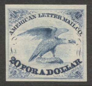 USA, Scott 5L1 MNG American Letter Mail Blue Reprint, 20 for a Dollar