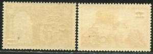 REUNION Sc#286-287 1950-51 Overprints on France Complete Set OG Mint NH