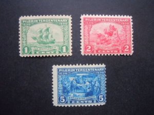 1920 #548, 549, 550 Pilgrim Tercentenary Issues MNH OG F/VF #9a CV $97.50