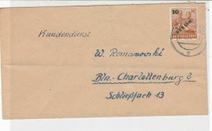 Germany 1949 Berlin Overprint Berlin Cancel Stamps Cover Ref 24118