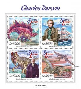 SIERRA LEONE - 2015 - Charles Darwin - Perf 4v Sheet - Mint Never Hinged
