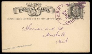 USA 1878 Colorado LAKE CITY Purple Maltese Cross Cancel Cover 88025