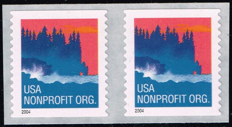 US #3875 Seacoast; MNH pair (0.50)