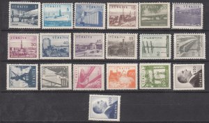 J26018 jlstamps 1959-69 turkey set mnh #1442-60 designs