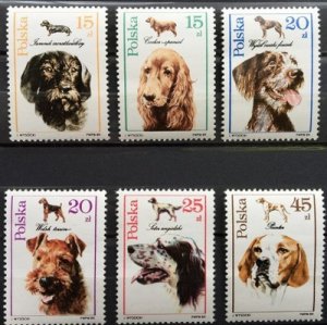 Poland 1989 MNH Stamps Scott 2900-2905 Dogs