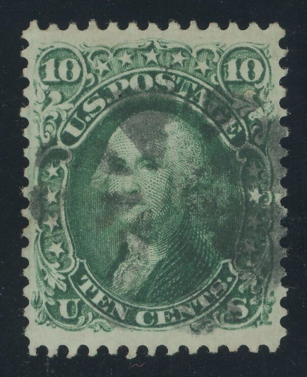 USA 68 - 10 cent Washington No Grill - XF Used with NYFM cancel Sound