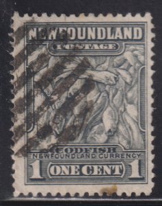 Newfoundland 253 Waterflow Printings: Cod Fish 1¢ 1941