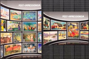 Maldive Islands 2016 Art Paintings Post - Impressionism Sheet + S/S MNH