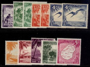 NAURU QEII SG48-56, 1954-65 complete set LH MINT. Cat £45. INCLUDES EXTRA SHADES