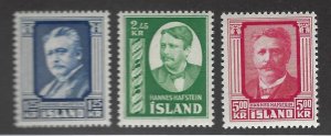 Iceland SC#284-286 MNH F-VF SCV$54.75..great Opportunity!