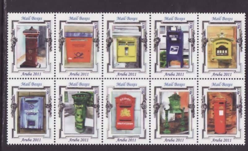 Aruba-Sc#382- id5-unused NH set-Mail boxes-2011-