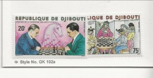 DJIBOUTI Sc 513-14 NH issue of 1980 - CHESS 