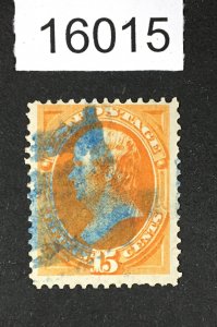 MOMEN: US STAMPS # 163 BLUE USED $165 LOT #16015