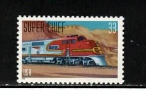 3337  * SUPER CHIEF ~ TRAIN *   U.S. Postage Stamp MNH