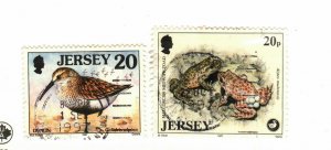 United Kingdom Great Britain Jersey #791, 806 used  Bird, frog