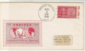 U. S. Frespex 1958 International Philatelic Exhibition Illust Stamp Cover  37637